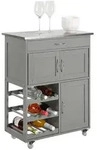 SoBuy K&uuml;chenwagen, Hellgrau, Holzwerkstoff, 67x87x38 cm, Esszimmer,...