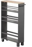 Kesper Servierwagen, Grau, Hellbraun, Holzwerkstoff, 15x79x50 cm, FSC 100%,