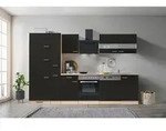 Respekta K&uuml;chenblock, Schwarz, Eiche, Holzwerkstoff, 1 Schublade(n),1 Schublade(n)