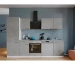 Respekta K&uuml;chenblock Malia, Grau, Wei&szlig;, Holzwerkstoff, Betonoptik, 1...
