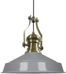 Bamyum H&auml;ngelampe, Grau, Metall, 40x39 cm, Lampen & Leuchten, Innenbeleuchtung,