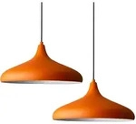 Bamyum Pendelleuchte, Orange, Metall, Rund,Rund, 35x20 cm, Lampen & Leuchten,