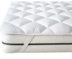 Zollner Matratzenauflage,, Wei&szlig;, Textil, 160x200 cm, Oeko-Tex&reg; Standard 100,