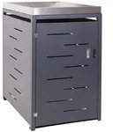 Proregal M&uuml;lltonnenbox, Anthrazit, Metall, 69x125x84 cm, Aufbewahrung &