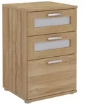 CARO-M&ouml;bel Nachttisch, Wildeiche, Holzwerkstoff, Mode, 40x63x38 cm,...
