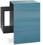 Vladon Nachttisch, Petrol, Holzwerkstoff, 60x63x36 cm, Schlafzimmer, Nachttische