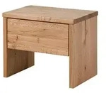 Massivmoebel24 Nachttisch, Braun, Holz, Echtholz,Zerreiche, 1 Schubladen,...