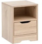 Mid.you Nachtschrank Skyport, Eiche, Holzwerkstoff, 1 Schublade(n) Schubladen,