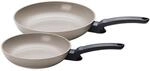 Fissler Pfannenset Ceratal EVO Classic, Grau, Metall, 2-teilig, Made in Germany,