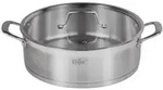 K&auml;fer Servierpfanne, Edelstahl, Metall, rund, mit Dampfablass,