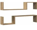 vidaXL Wandregalset, Eiche Artisan, Holz, Strukturbuche, Rechteckig, 100x20x15...