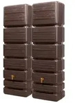 4rain Wandtank-Set, Dunkelbraun, Kunststoff, 700 L, 130x184x39 cm, Gartenzubeh&ouml;r,