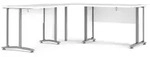 ebuy24 Eckschreibtisch, Wei&szlig;, Holzwerkstoff, 200x75x200 cm, Arbeitszimmer,