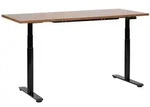 Beliani Schreibtisch, Dunkelbraun, Schwarz, Holz, 160x67x72 cm, Arbeitszimmer,