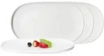 Ritzenhoff Breker Servierplatten, Wei&szlig;, Keramik, Oval, 19x2.5x33 cm, Tischkultur &