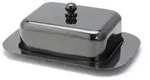Echtwerk Butterdose, Schwarz Hochglanz, Metall, 12.2x7.0x18.5 cm,...