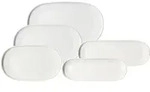 Ritzenhoff Breker Servierplatten-Set, Wei&szlig;, Keramik, Oval, 2x2x2 cm, Tischkultur &