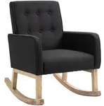 CLP Schaukelstuhl, Schwarz, Holz, 63x90x77 cm, Wohnzimmer, Sessel, Schaukelst&uuml;hle
