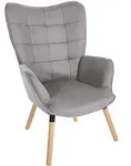 CLP Sessel, Grau, Holz, 68x101x73 cm, Wohnzimmer, Sessel, Polstersessel
