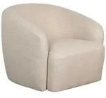 Mr. Deko Sessel, Creme, Textil, F&uuml;llung: Schaumstoff, 89x78x87 cm, Wohnzimmer,