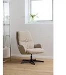 Livetastic Sessel Bosley, Schwarz, Beige, Metall, Textil, 72x93x84 cm, Made in EU,