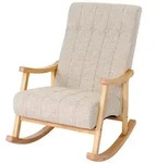 MCW Schaukelstuhl, Wei&szlig;, Holz, 62x97x82 cm, Wohnzimmer, Sessel, Schaukelst&uuml;hle