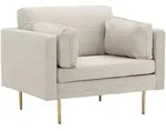 Livetastic Sessel, Gold, Beige, Metall, Textil, 110x84x86 cm, Wohnzimmer,...