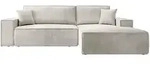 Selsey Ecksofa, Creme, Kunststoff, 3-Sitzer, Ottomane rechts,L-Form, 267x167 cm,