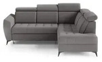 Beautysofa Eckschlafsofa, Dunkelgrau, Textil, L-Form,L-Form, 266x204 cm,...