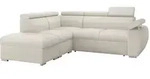 Mirjan24 Ecksofa, Creme, Metall, 5-Sitzer, Ottomane links,L-Form, 260x230 cm,