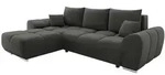 Mirjan24 Ecksofa, Anthrazit, Kunststoff, Kiefer, 5-Sitzer, L-Form,L-Form,...