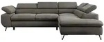 MKS Ecksofa, Dunkelgrau, Metall, 3-Sitzer, L-Form,L-Form, 273x208 cm, Oeko-Tex&reg;,