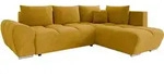 Mirjan24 Ecksofa, Currygelb, Kunststoff, 5-Sitzer, Ottomane rechts,L-Form,...