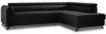 Sofnet Ecksofa, Schwarz, Textil, 5-Sitzer, Ottomane rechts,Rechteckig, 250x179...