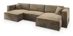 Masseno Wohnlandschaft, Beige, Kunststoff, 5-Sitzer, U-Form, 347x70x148 cm,