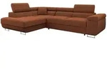 Mirjan24 Ecksofa, Braun, Textil, 5-Sitzer, links montierbar, L-Form,Rechteckig,