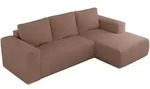 MKS Ecksofa, Rosa, Kunststoff, 3-Sitzer, L-Form,L-Form, 266x164 cm, Oeko-Tex&reg;,