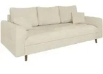 S-Style 3-Sitzer-Sofa, Beige, Textil, Echtholz, Teilmassiv,Buche, Birke, F&uuml;llung: