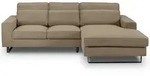 Mid.you Ecksofa Bolivia, Beigebraun, Metall, vollmassiv, 3-Sitzer, F&uuml;llung: