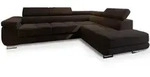 Masseno Ecksofa, Braun, Holzwerkstoff, 5-Sitzer, L-Form,L-Form, 275x202 cm,