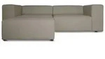 ebuy24 Ecksofa, Sand, Textil, L-Form, 268x152 cm, Wohnzimmer, Sofas & Couches,