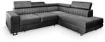 Masseno Ecksofa, Grau, Metall, 4-Sitzer, L-Form,L-Form, 253x190 cm, Wohnzimmer, Sofas