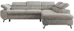 MKS Ecksofa, Hellgrau, Metall, 3-Sitzer, L-Form, 273x208 cm, Oeko-Tex&reg;,...