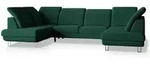 Masseno Wohnlandschaft, Gr&uuml;n, Metall, 5-Sitzer, U-Form, 316x88x193 cm,...