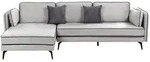 Beliani 3-Sitzer-Ecksofa, Hellgrau, Textil, L-Form, 268x157 cm, Wohnzimmer,...