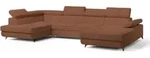 Masseno Wohnlandschaft, Kupfer, Holz, 5-Sitzer, U-Form, 339x89x190 cm,...