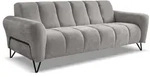 Beautysofa 3-Sitzer, Hellgrau, Metall, 220x83x98 cm, Wohnzimmer, Sofas &...