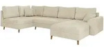 S-Style Wohnlandschaft, Beige, Textil, Echtholz, Teilmassiv,Buche, Birke,...