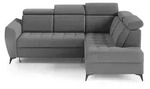 Beautysofa Eckschlafsofa, Grau, Textil, L-Form,L-Form, 266x204 cm, Wohnzimmer,...