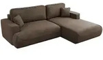 MKS Ecksofa, Braun, Kunststoff, 3-Sitzer, L-Form,L-Form, 271x195 cm, Wohnzimmer,